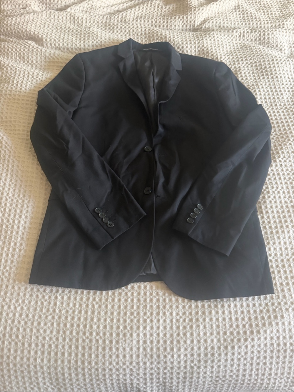 H&M Black Men’s Blazer - Two-Button Tailored Jacket